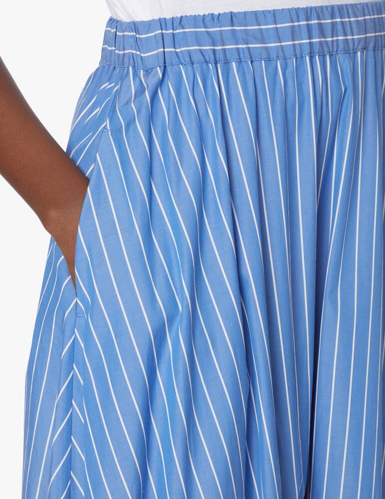 rinascente Weekend Max Mara Gonna lunga con balze in cotone Aire - azzurro