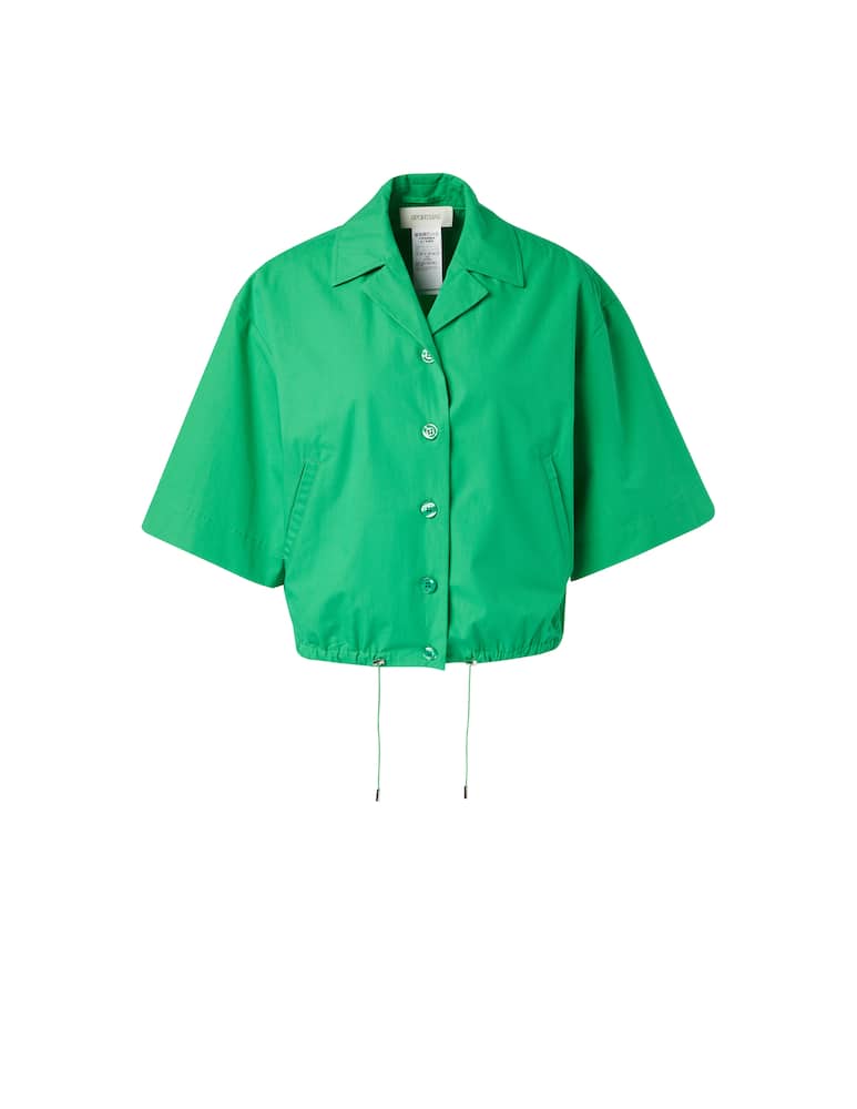 rinascente Sportmax Estri cotton 3/4 sleeves shirt - green