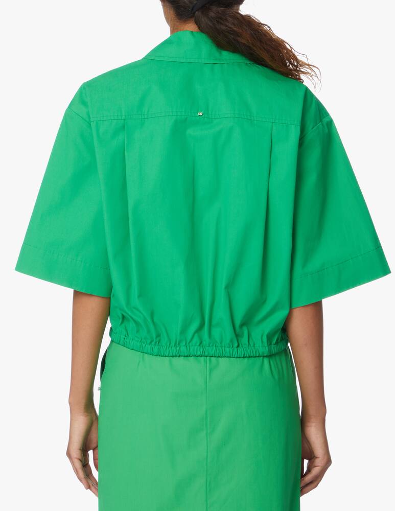 rinascente Sportmax Estri cotton 3/4 sleeves shirt - green