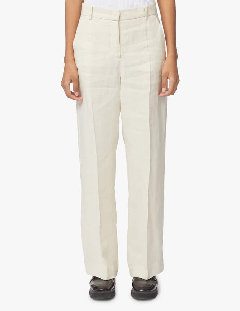 rinascente Weekend Max Mara Andreis linen palazzo trousers - white