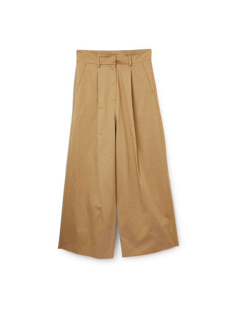 rinascente Weekend Max Mara Pantaloni cropped con pences in cotone Mia - beige