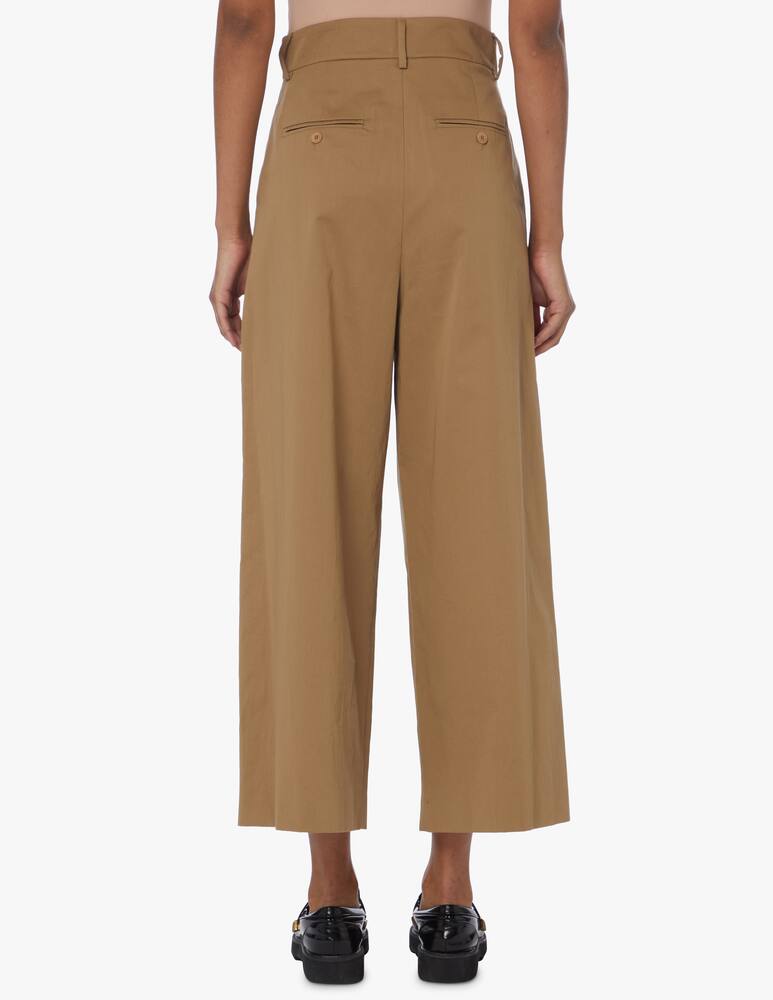 rinascente Weekend Max Mara Pantaloni cropped con pences in cotone Mia - beige