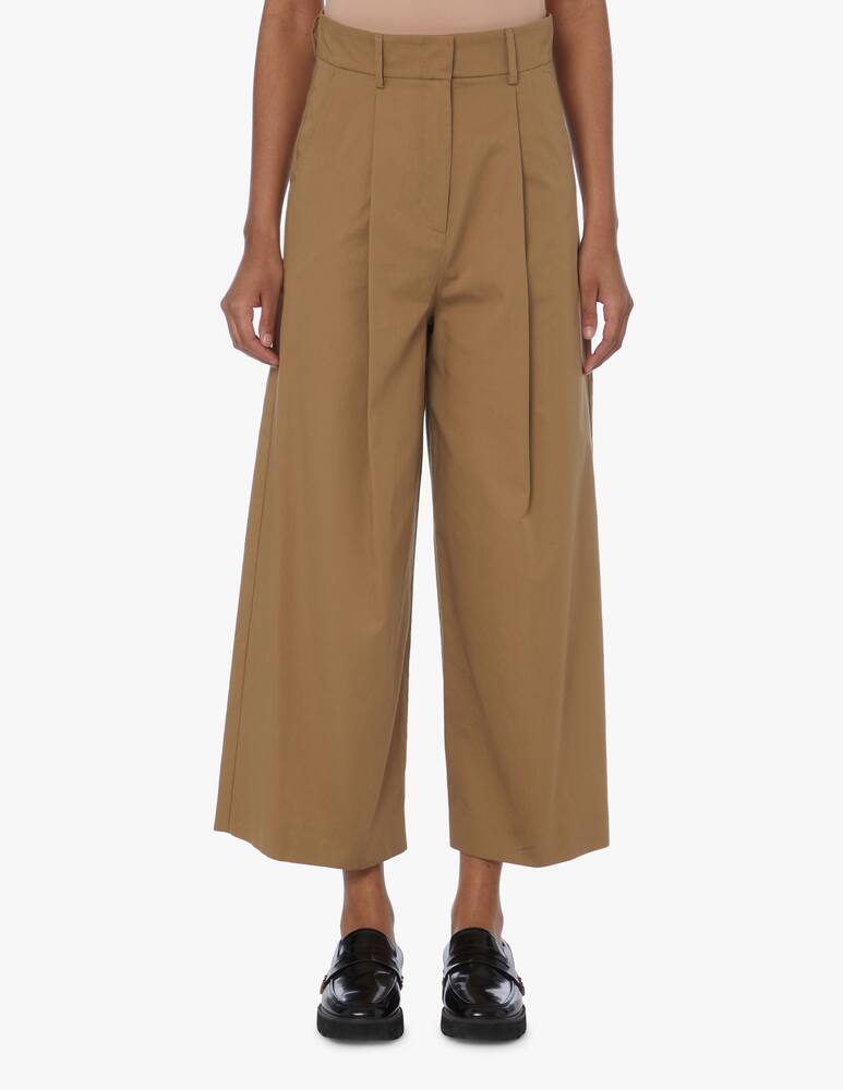 rinascente Weekend Max Mara Pantaloni cropped con pences in cotone Mia - beige