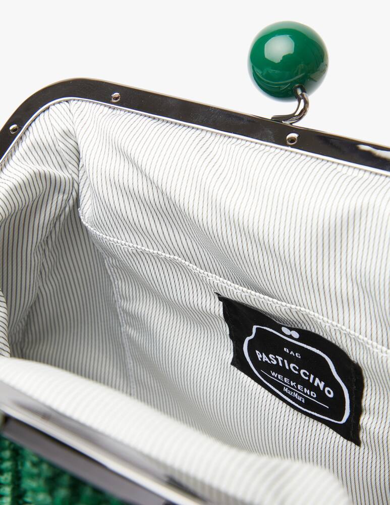 rinascente Weekend Max Mara Borsa a mano in rafia Pasticcino M Livia - verde