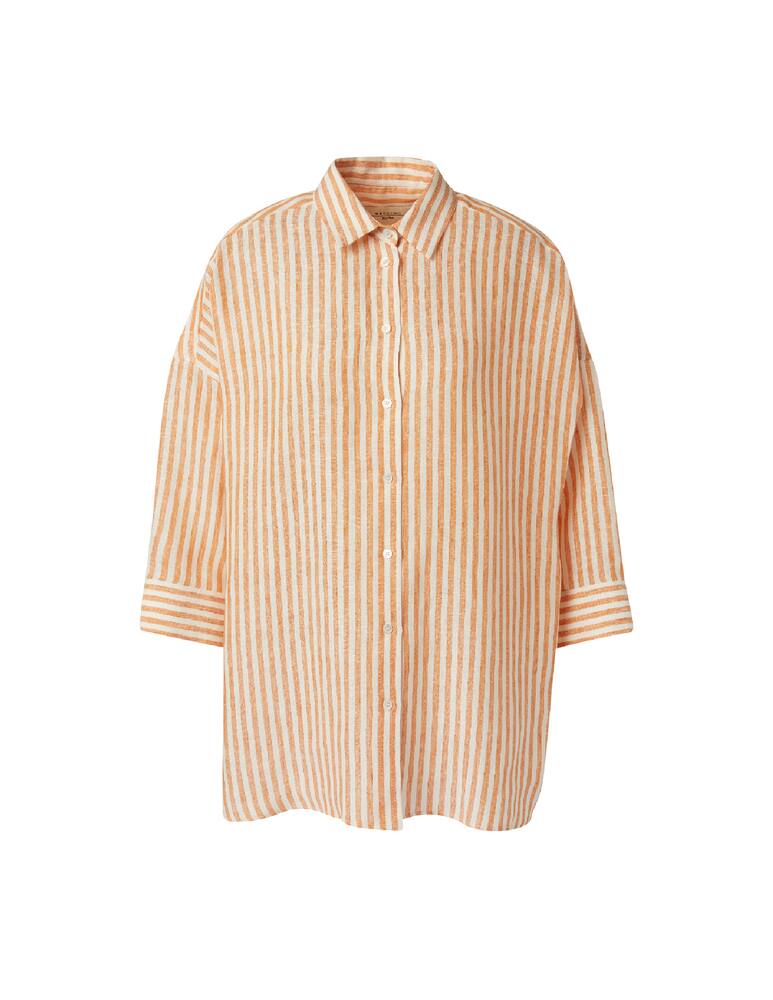 rinascente Weekend Max Mara Maglia con manica a 3/4 in lino Nebula - arancione