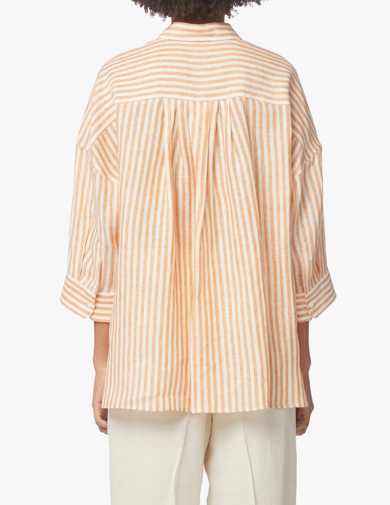 rinascente Weekend Max Mara Maglia con manica a 3/4 in lino Nebula - arancione