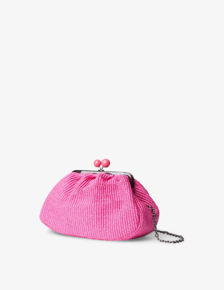 rinascente Weekend Max Mara Pasticcino M Livia raffia hand bag - pink