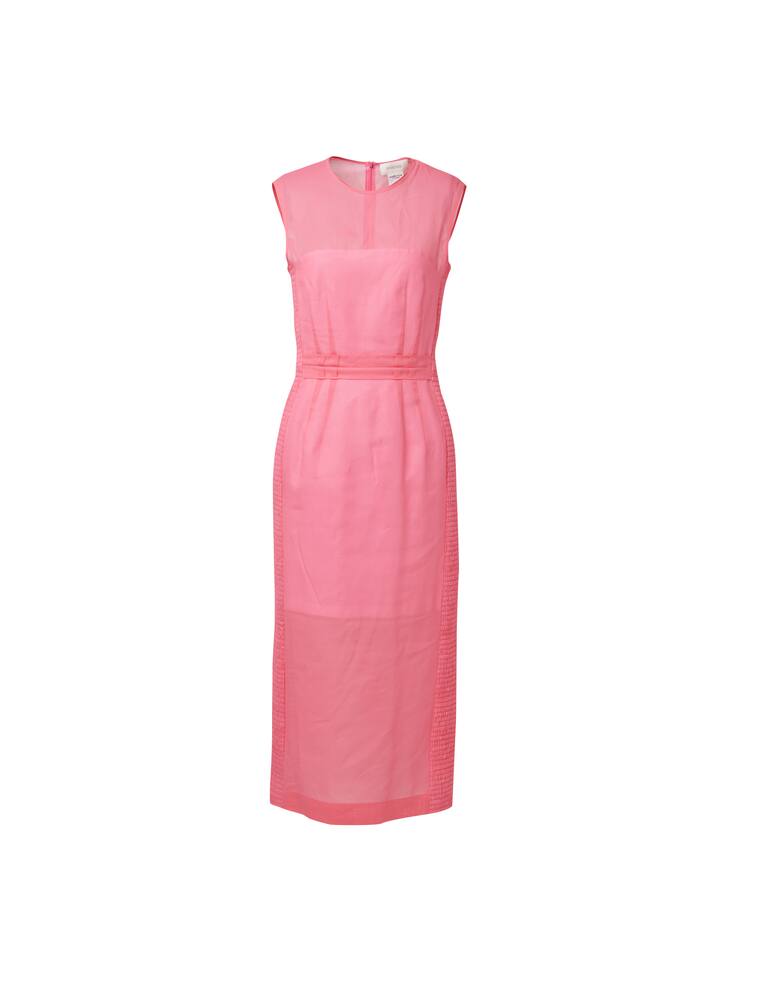 rinascente Sportmax Vestito midi in cotone con voile Fresco - rosa