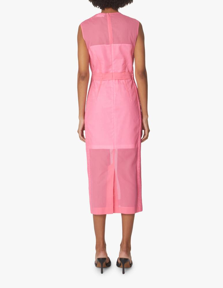 rinascente Sportmax Vestito midi in cotone con voile Fresco - rosa