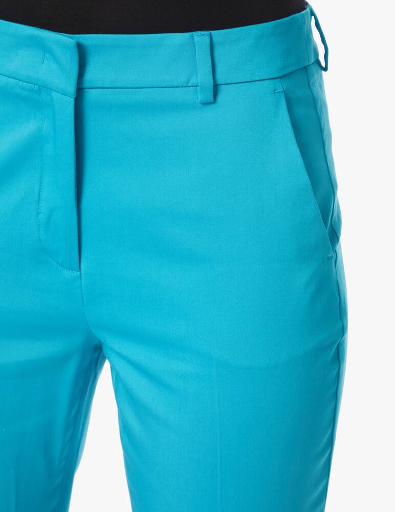 rinascente Weekend Max Mara Pantaloni a sigaretta in misto cotone lino Gineco - azzurro