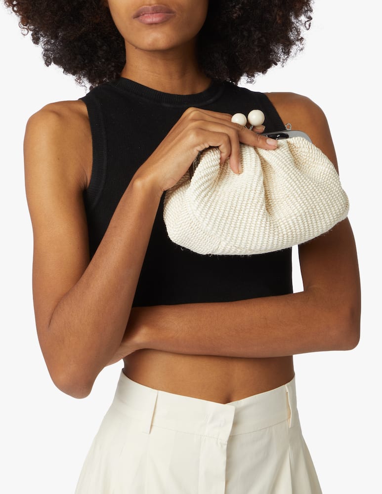 rinascente Weekend Max Mara Borsa a mano Pasticcino S Bard in rafia - bianco