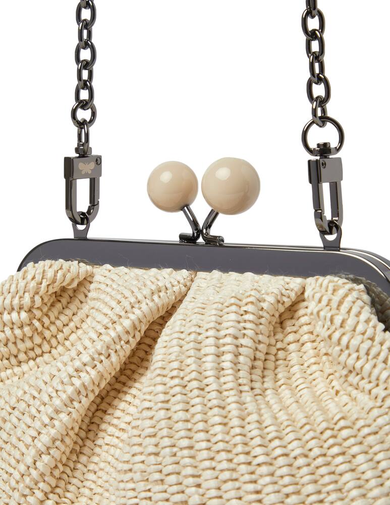 rinascente Weekend Max Mara Borsa a mano Pasticcino S Bard in rafia - bianco