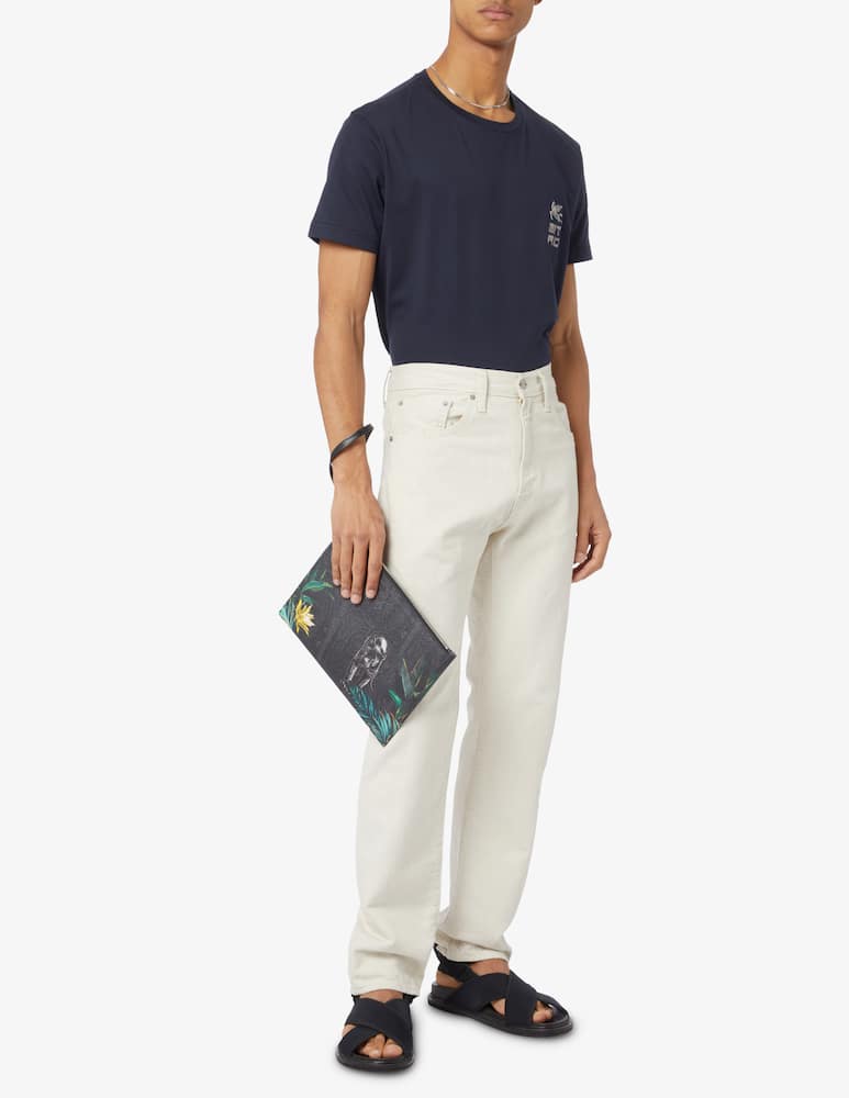 rinascente ETRO Porta ipad pvc stampa pantera 