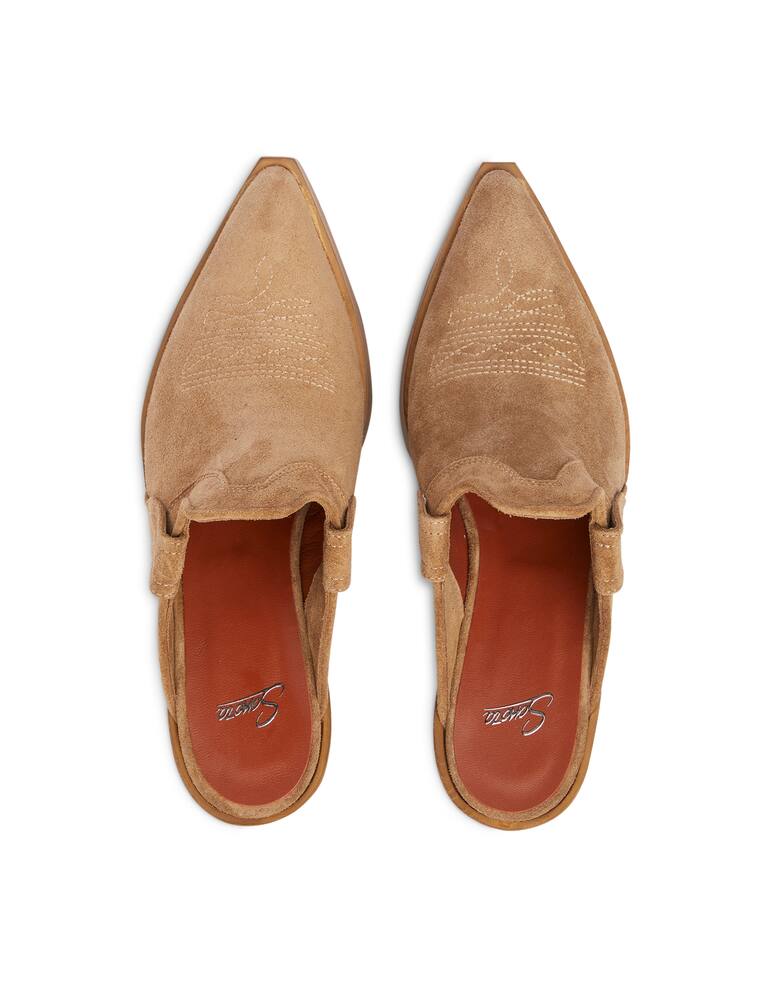 rinascente Sonora Mule in pelle scamosciata Belen - marrone