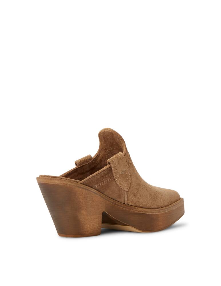 rinascente Sonora Mule in pelle scamosciata Belen - marrone