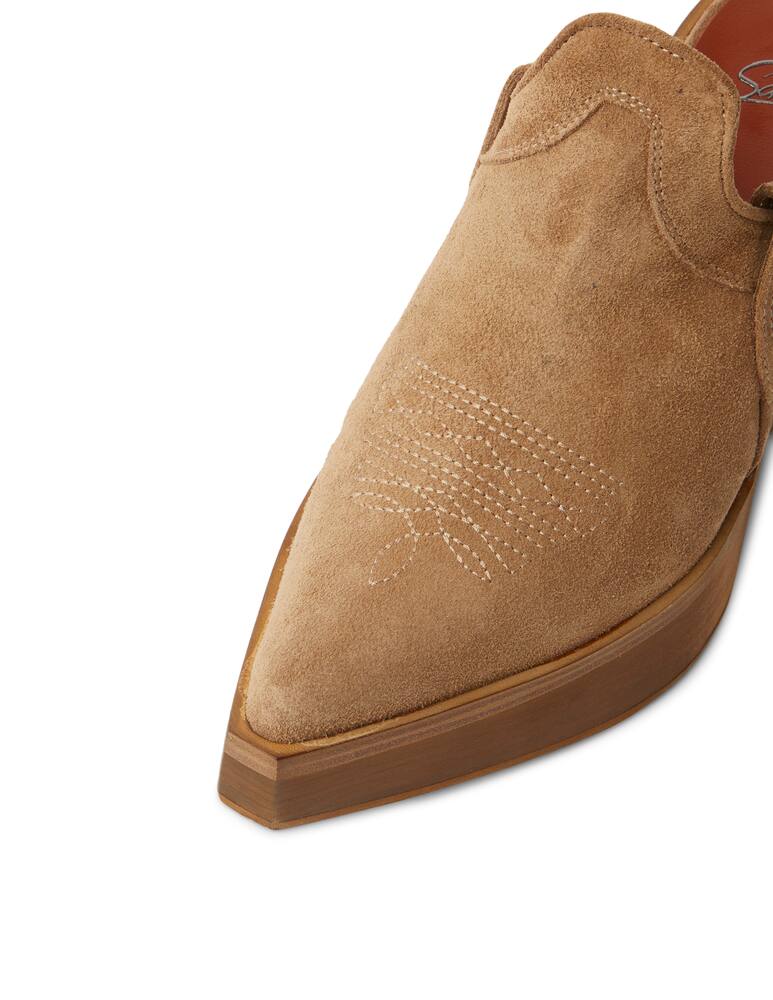 rinascente Sonora Mule in pelle scamosciata Belen - marrone