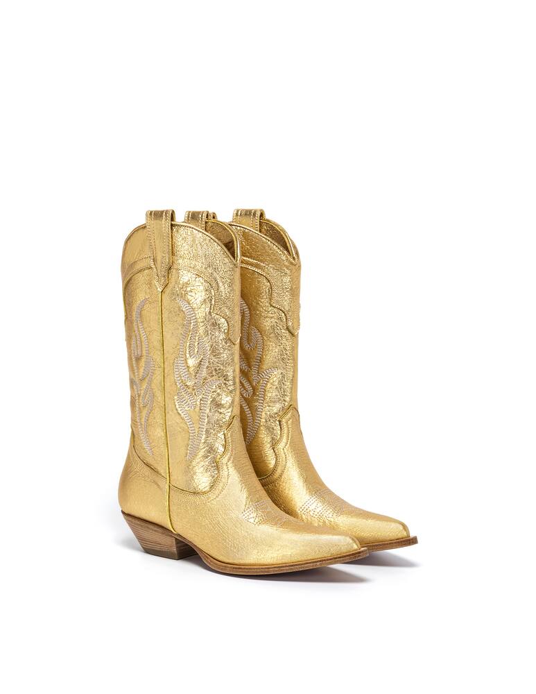 rinascente Sonora Santa Fe leather boots - gold