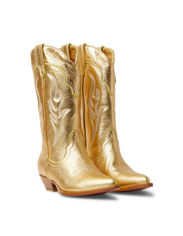 rinascente Sonora Santa Fe leather boots - gold