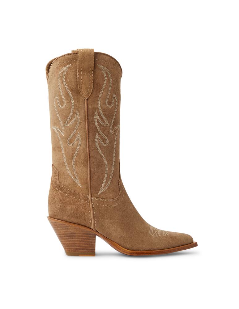 rinascente Sonora Stivalette in pelle scamosciata Santa Fe - marrone