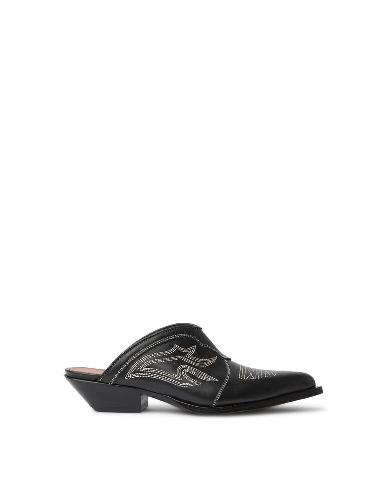 rinascente Sonora Tulum calf leather mules - black