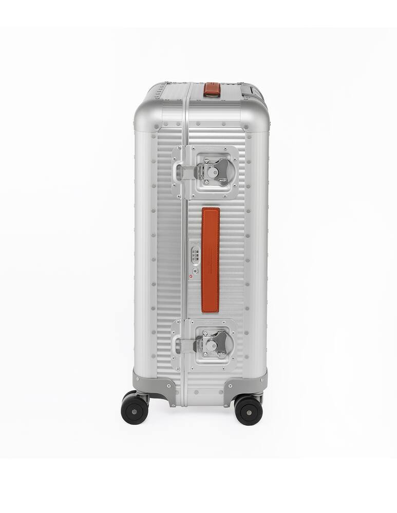 rinascente Fabbrica Pelletterie Milano Bank Spinner 68 Check In Luggage - Silver