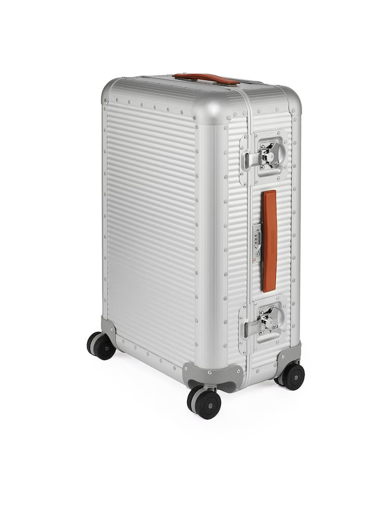 rinascente Fabbrica Pelletterie Milano Bank Spinner 61 Bagaglio Da Stiva - Argento