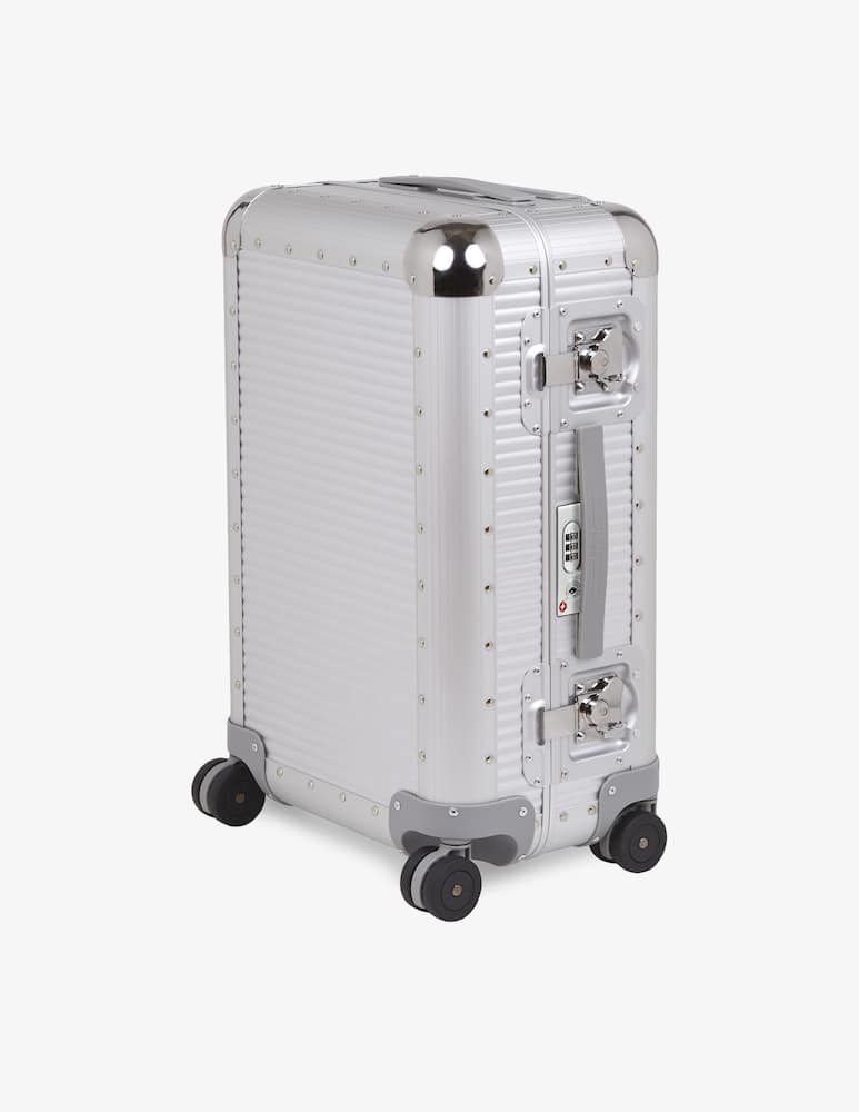 rinascente Fabbrica Pelletterie Milano Bank S Spinner 68 Bagaglio Da Stiva - Argento