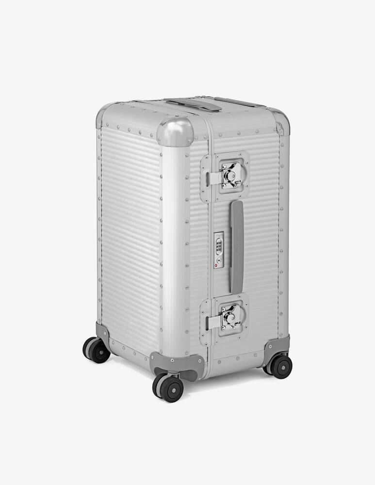 rinascente Fabbrica Pelletterie Milano Bank S Trunk On Wheels Check In Luggage - Silver