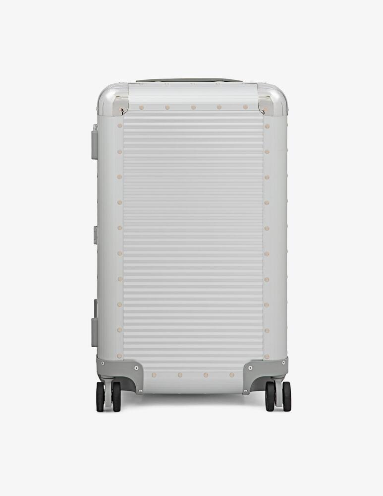 rinascente Fabbrica Pelletterie Milano Bank S Trunk On Wheels Check In Luggage - Silver