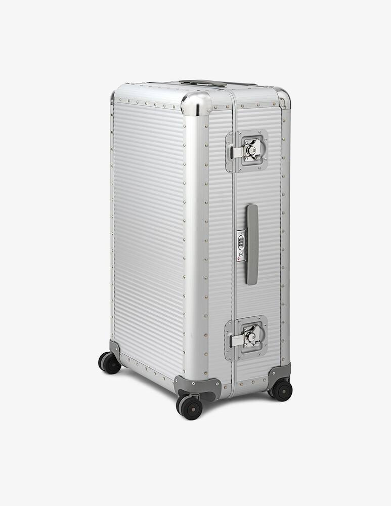 rinascente Fabbrica Pelletterie Milano Bank S Spinner 84 Check In Luggage - Silver