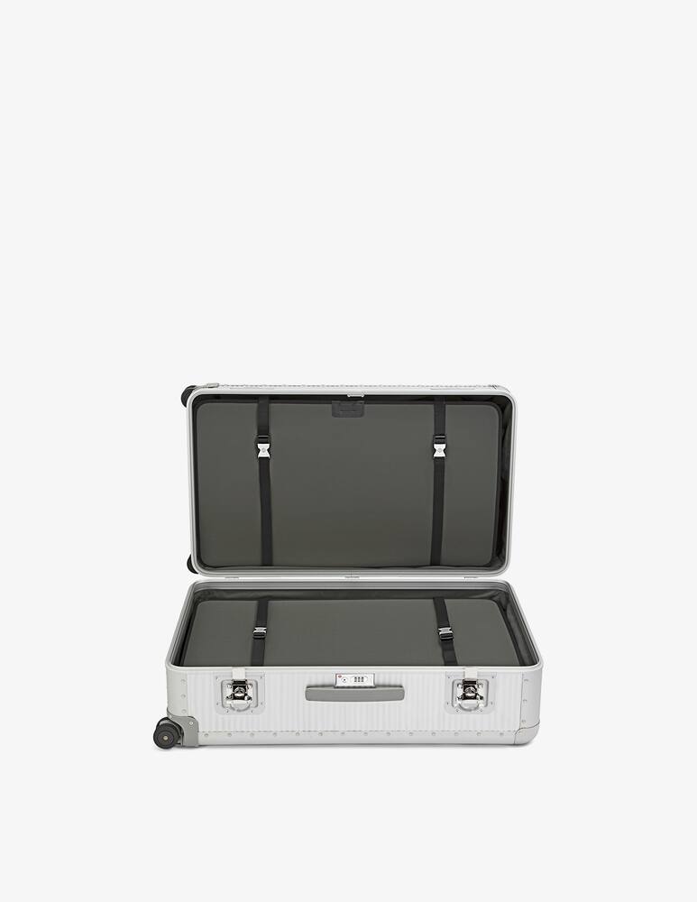 rinascente Fabbrica Pelletterie Milano Bank S Spinner 84 Check In Luggage - Silver