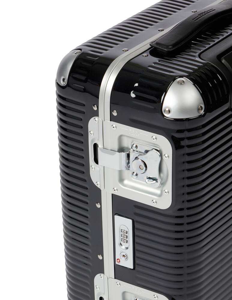 rinascente Fabbrica Pelletterie Milano Bagaglio a mano Trolley Bank Light Spinner 55 - nero