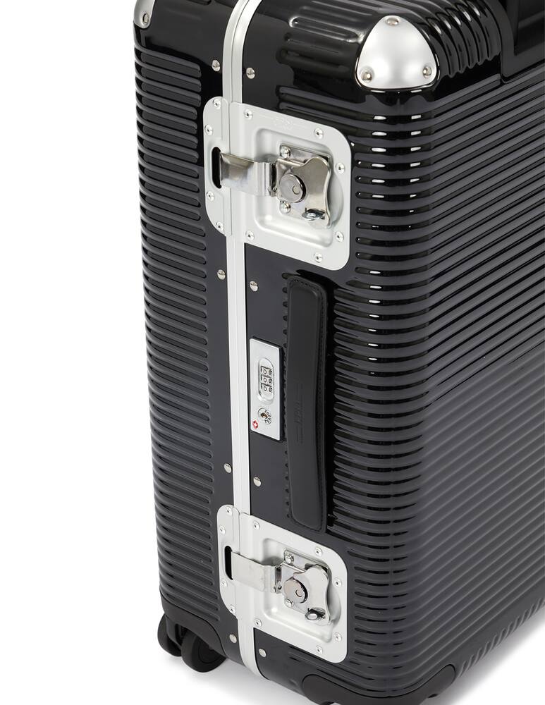 rinascente Fabbrica Pelletterie Milano Check-in Bank Light Spinner 68 trolley - black