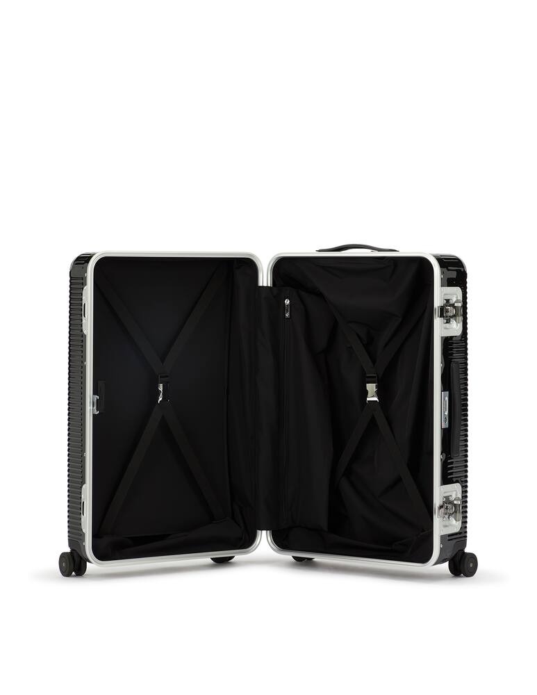 rinascente Fabbrica Pelletterie Milano Check-in Bank Light Spinner 76 trolley - black