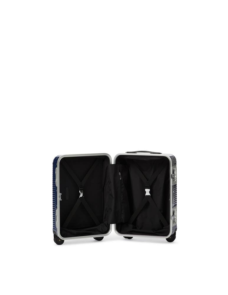 rinascente Fabbrica Pelletterie Milano Bagaglio a mano Trolley Bank Light Spinner 53 - blu