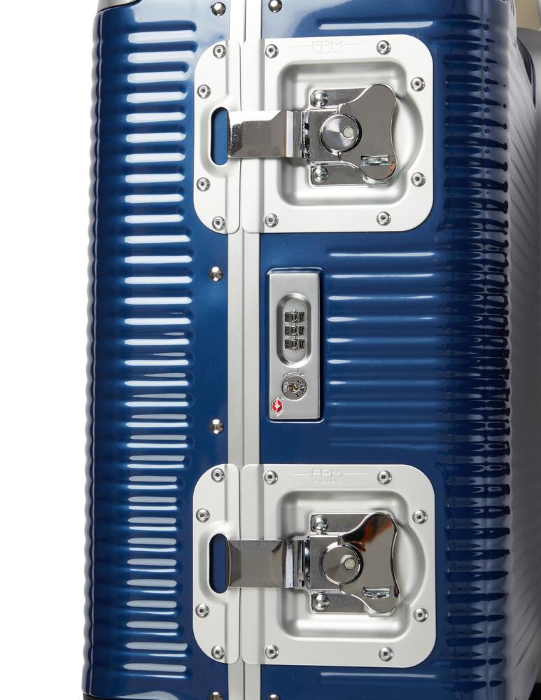 rinascente Fabbrica Pelletterie Milano Bagaglio a mano Trolley Bank Light Spinner 53 - blu