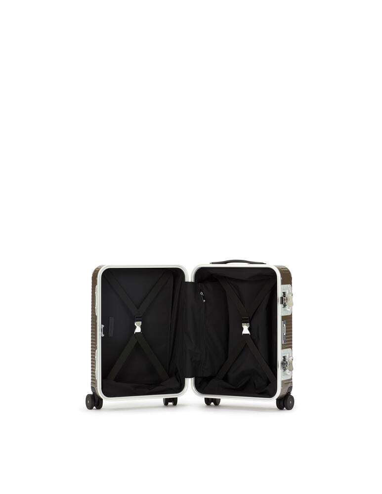 rinascente Fabbrica Pelletterie Milano Bagaglio a mano Trolley Bank Light Spinner 53 - marrone