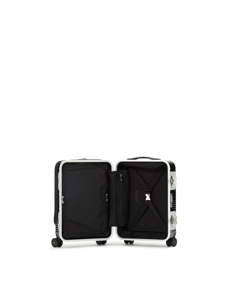 rinascente Fabbrica Pelletterie Milano Bagaglio a mano Trolley Bank Light Spinner 53 tasca frontale