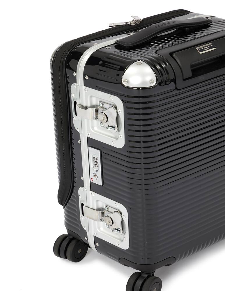 rinascente Fabbrica Pelletterie Milano Bagaglio a mano Trolley Bank Light Spinner 53 tasca frontale