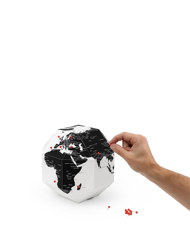 rinascente Palomar Dear World globo di carta pinnabile città - Nero