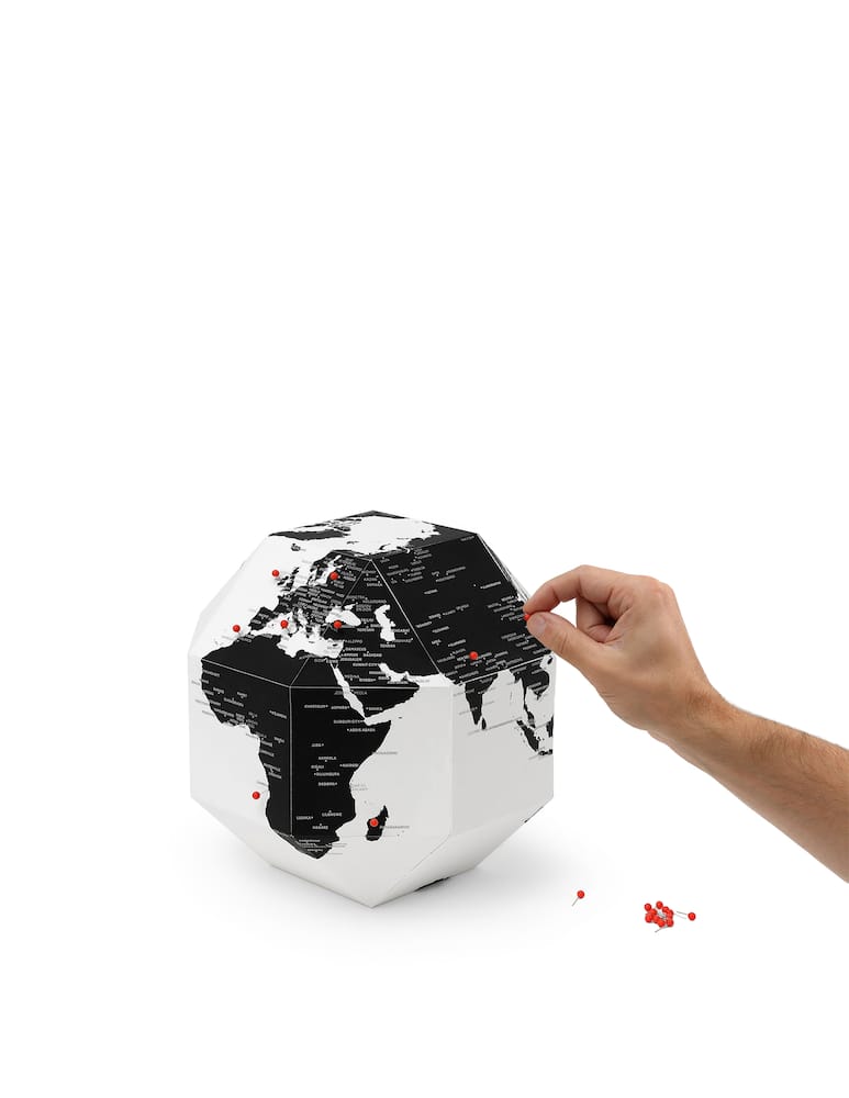 rinascente Palomar Dear World globo di carta pinnabile città - Nero