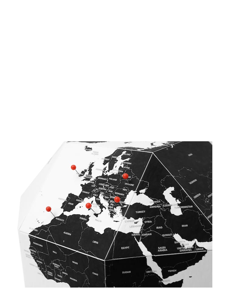 rinascente Palomar Dear World globo di carta pinnabile nazioni - Nero