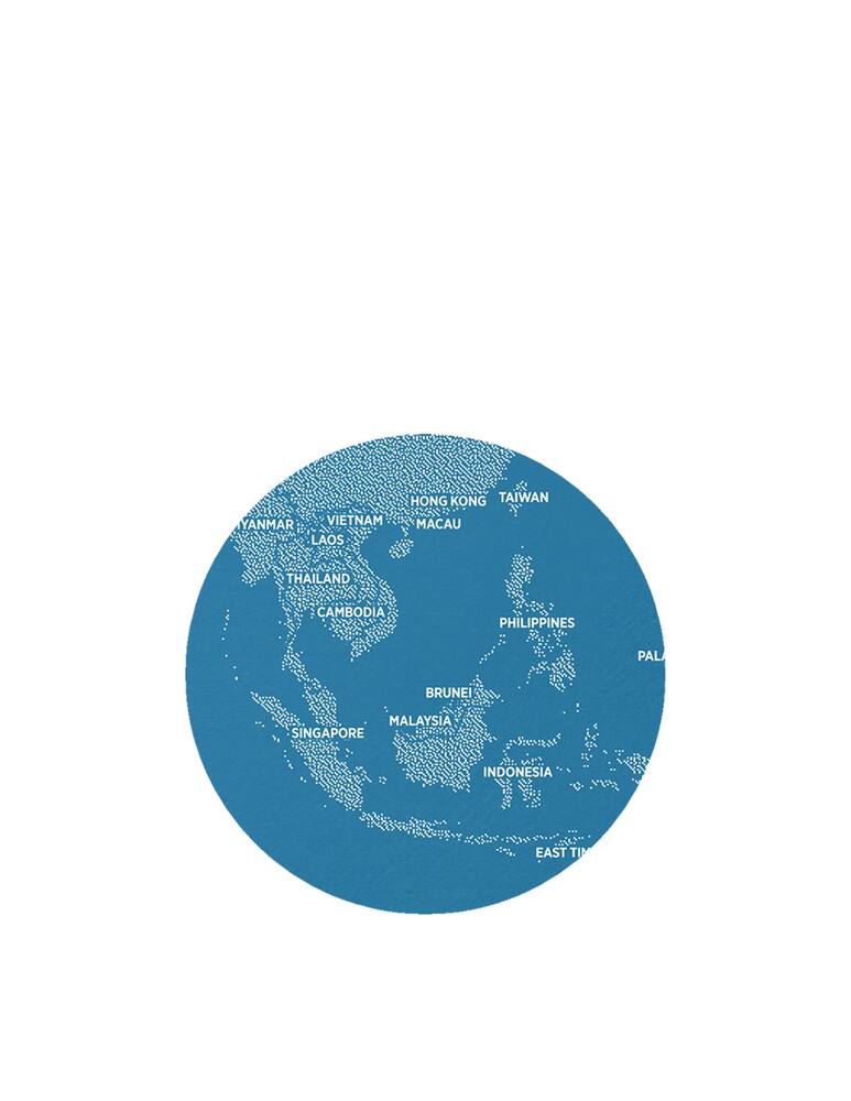 rinascente Palomar Dear World pinnable felt wall map countries - Blue