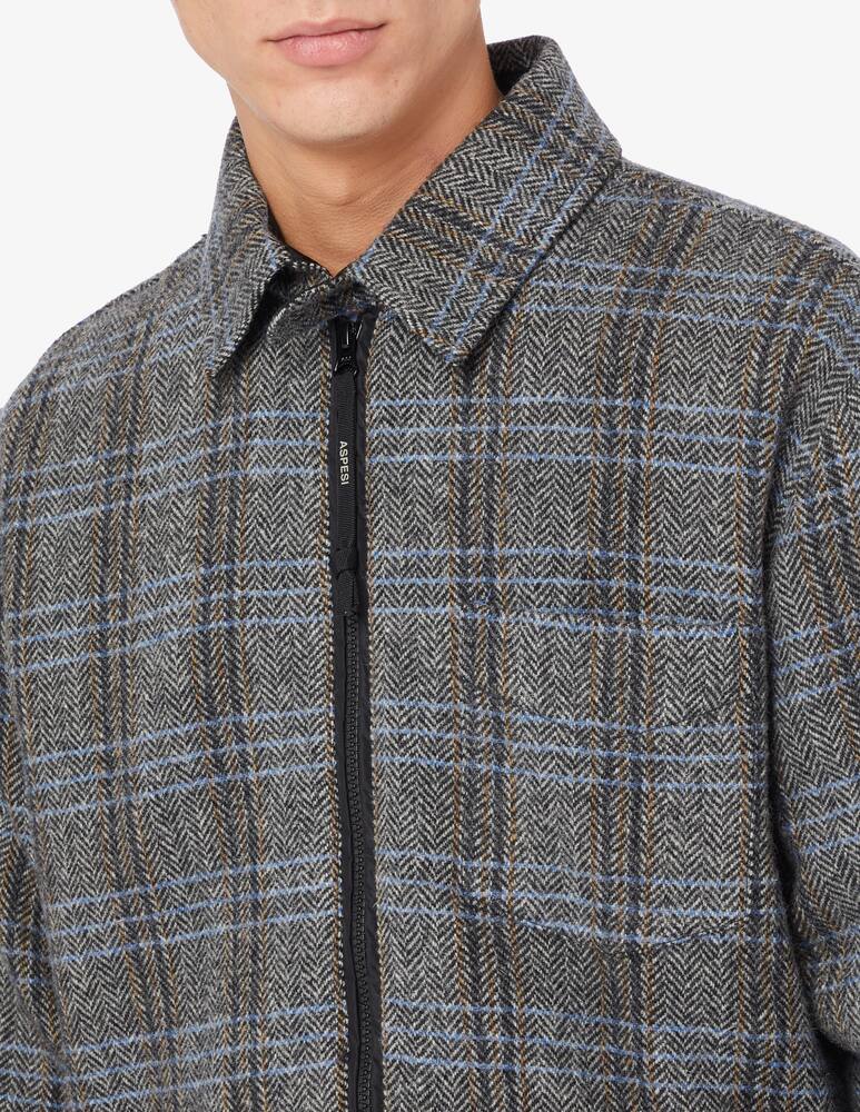 rinascente Aspesi Giacca camicia shetland full zip spinato