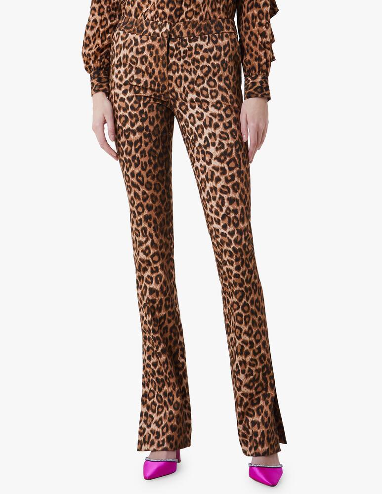 rinascente Blumarine Animal print flare trousers