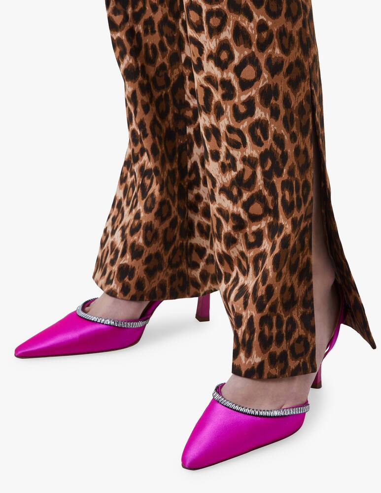 rinascente Blumarine Animal print flare trousers