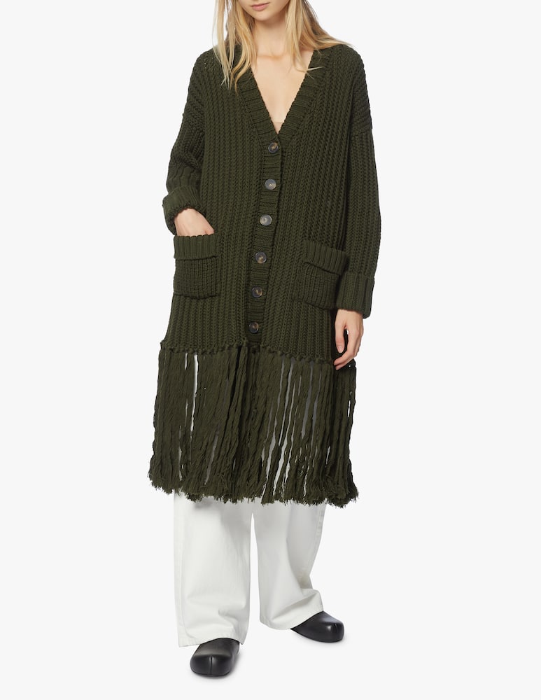 rinascente Blumarine Cardigan in lana con frange