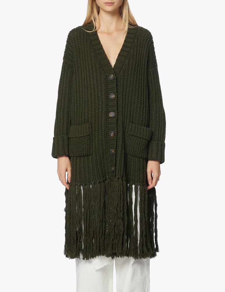 rinascente Blumarine Cardigan in lana con frange