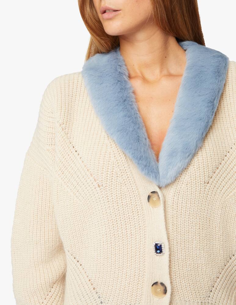 rinascente Blumarine Cardigan crop in misto lana