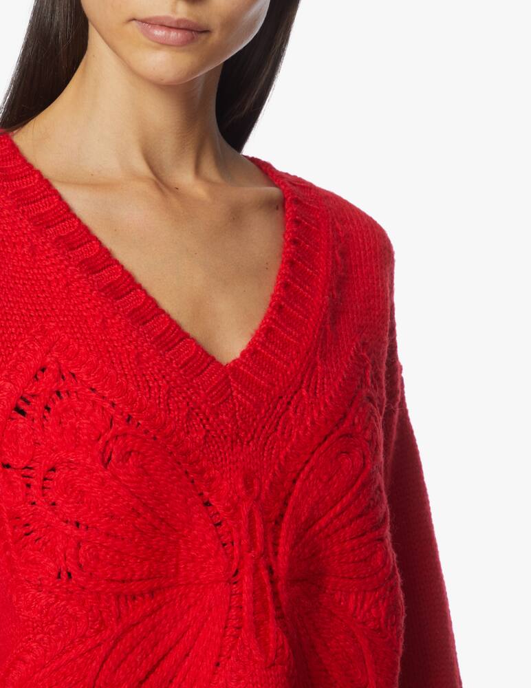 rinascente Blumarine Embroidered V-neck jumper